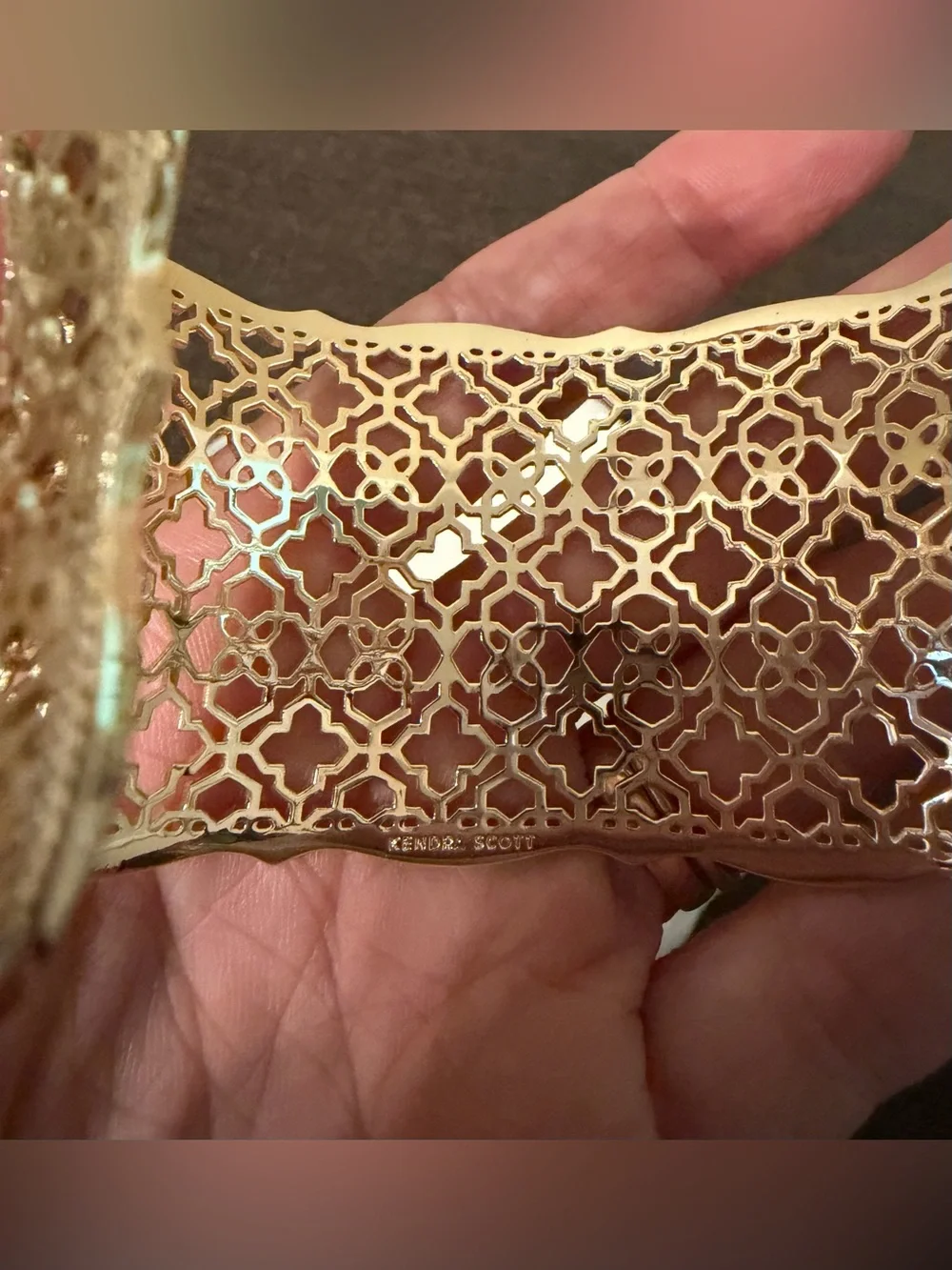 Kendra Scott Gold Filigree Open Cuff Bracelet